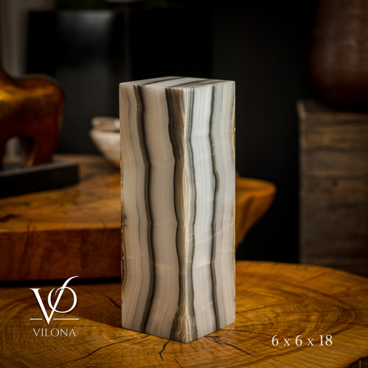 White Ice Onyx Lamp (Exotic Table Lamp #2)