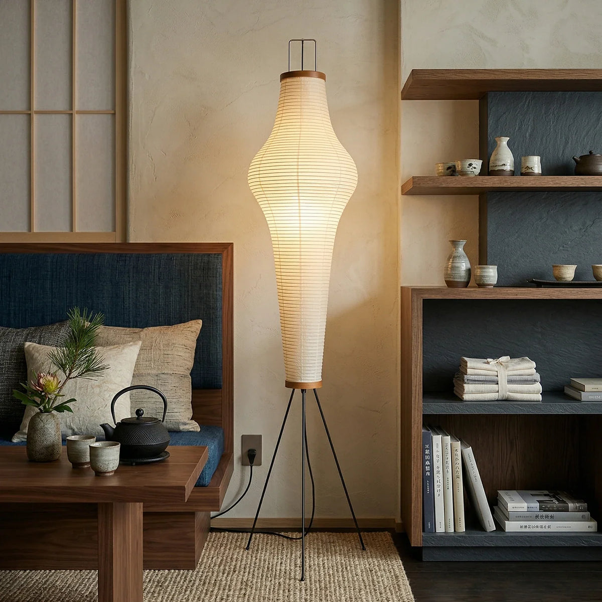 Rice Paper Minimalist Paper Floor Lamp