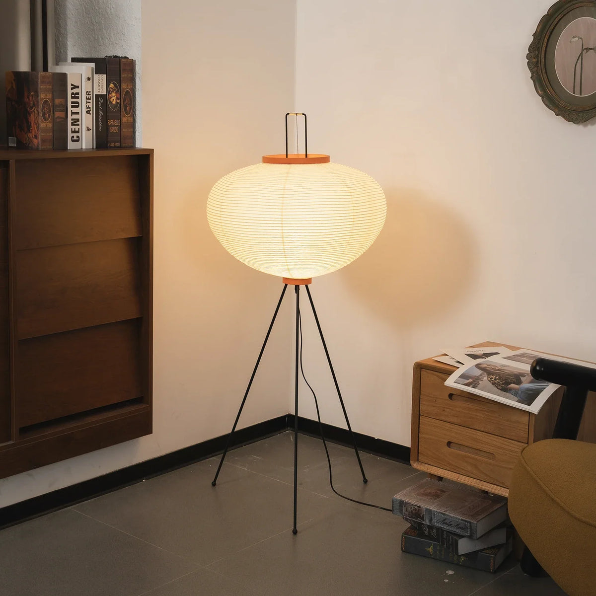Rice Paper Minimalist Paper Floor Lamp