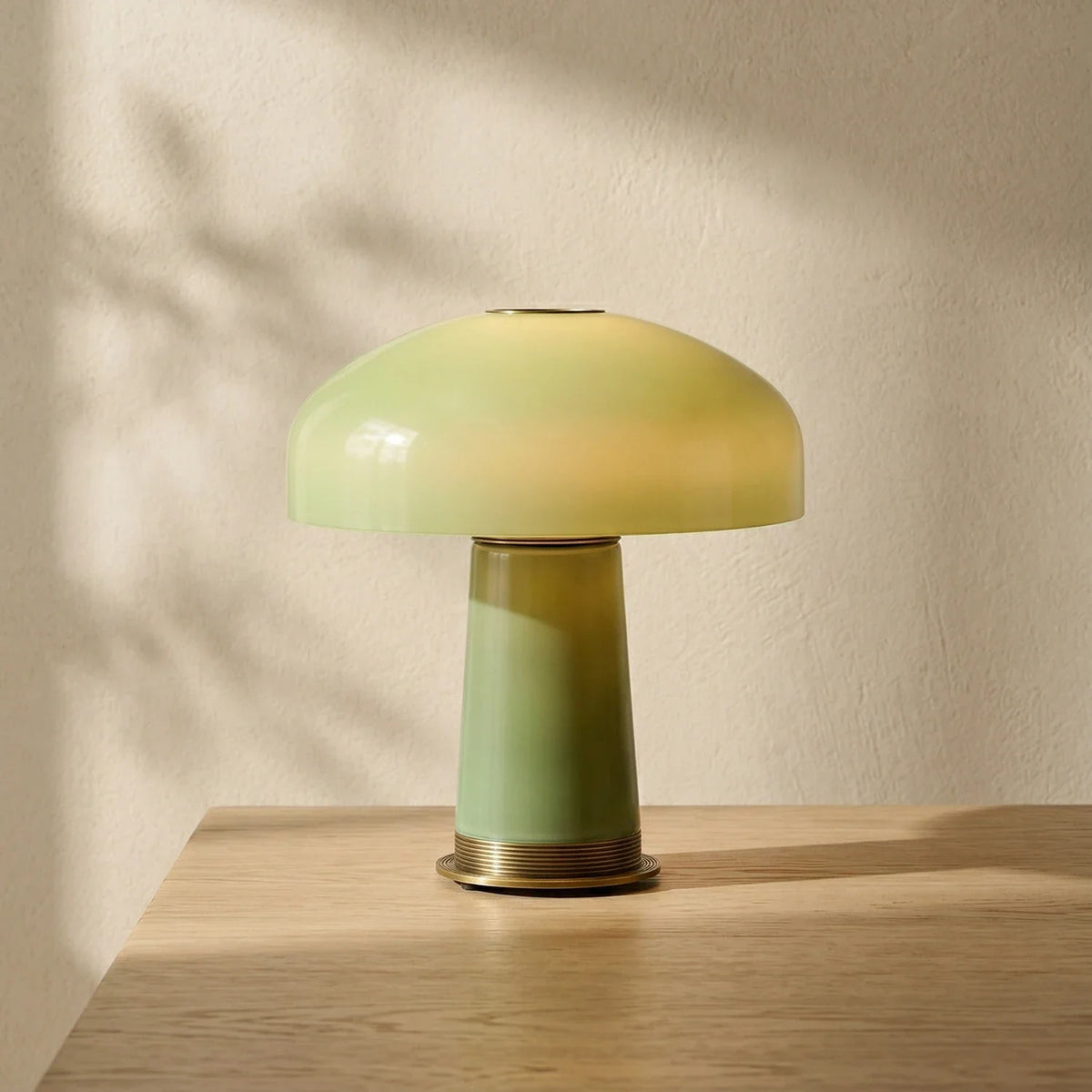 Glass Mushroom Dome Table Lamp