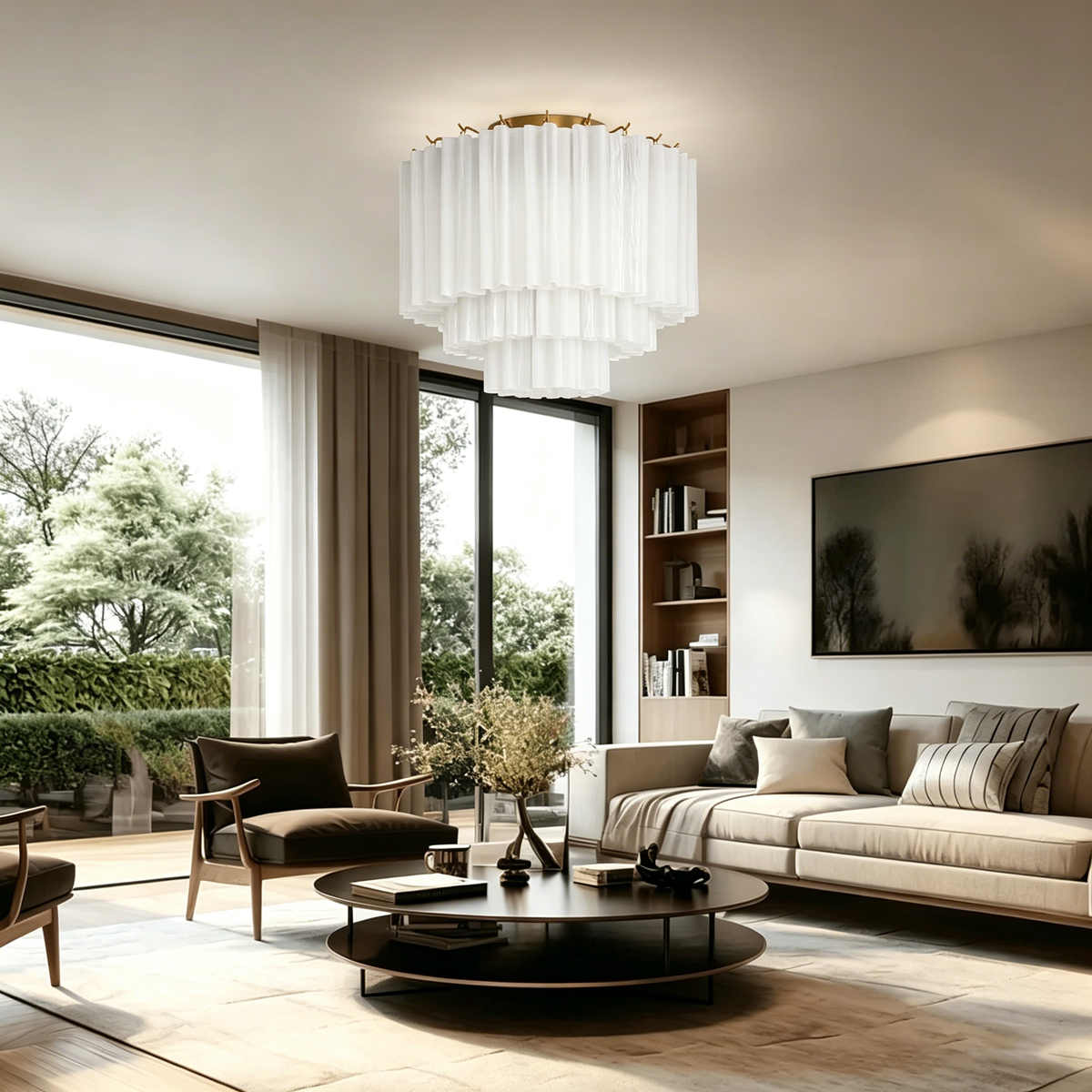 Glass Tube Murano Ceiling Lamp