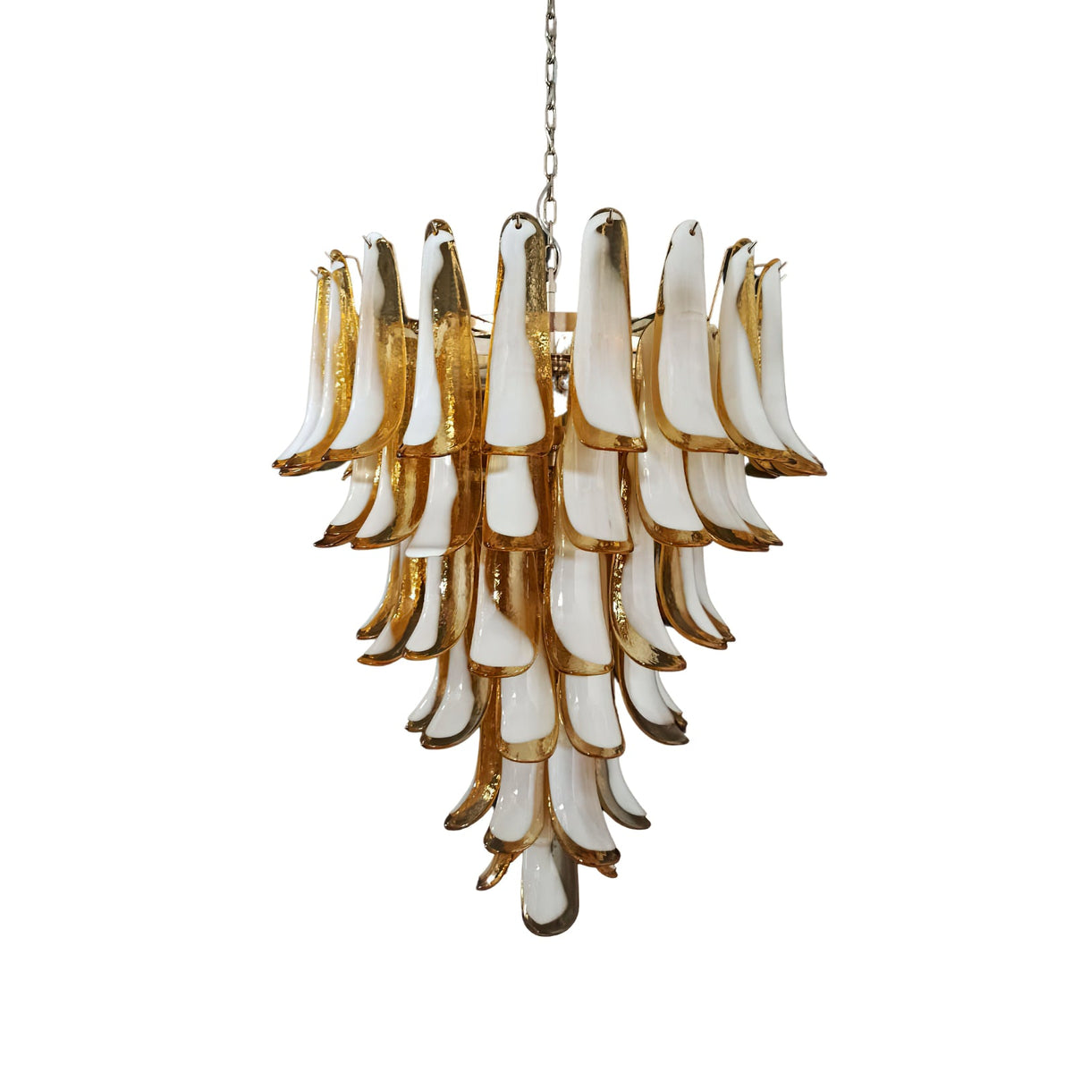 Large Vintage Murano Petal Chandelier