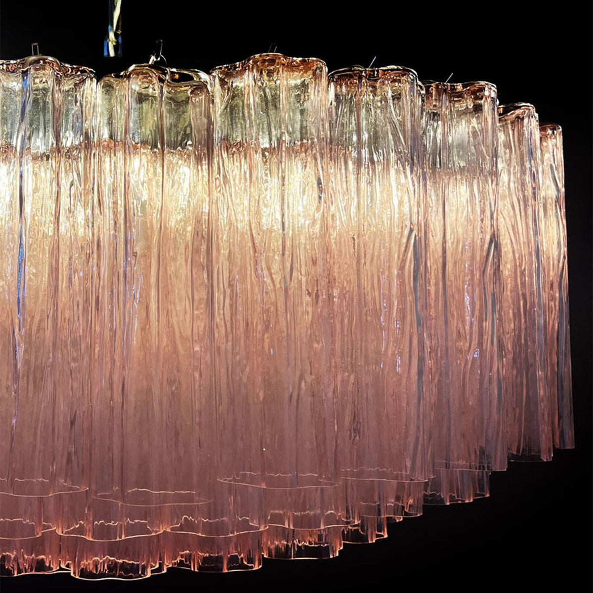 Murano Large Glass Tube Chandelier