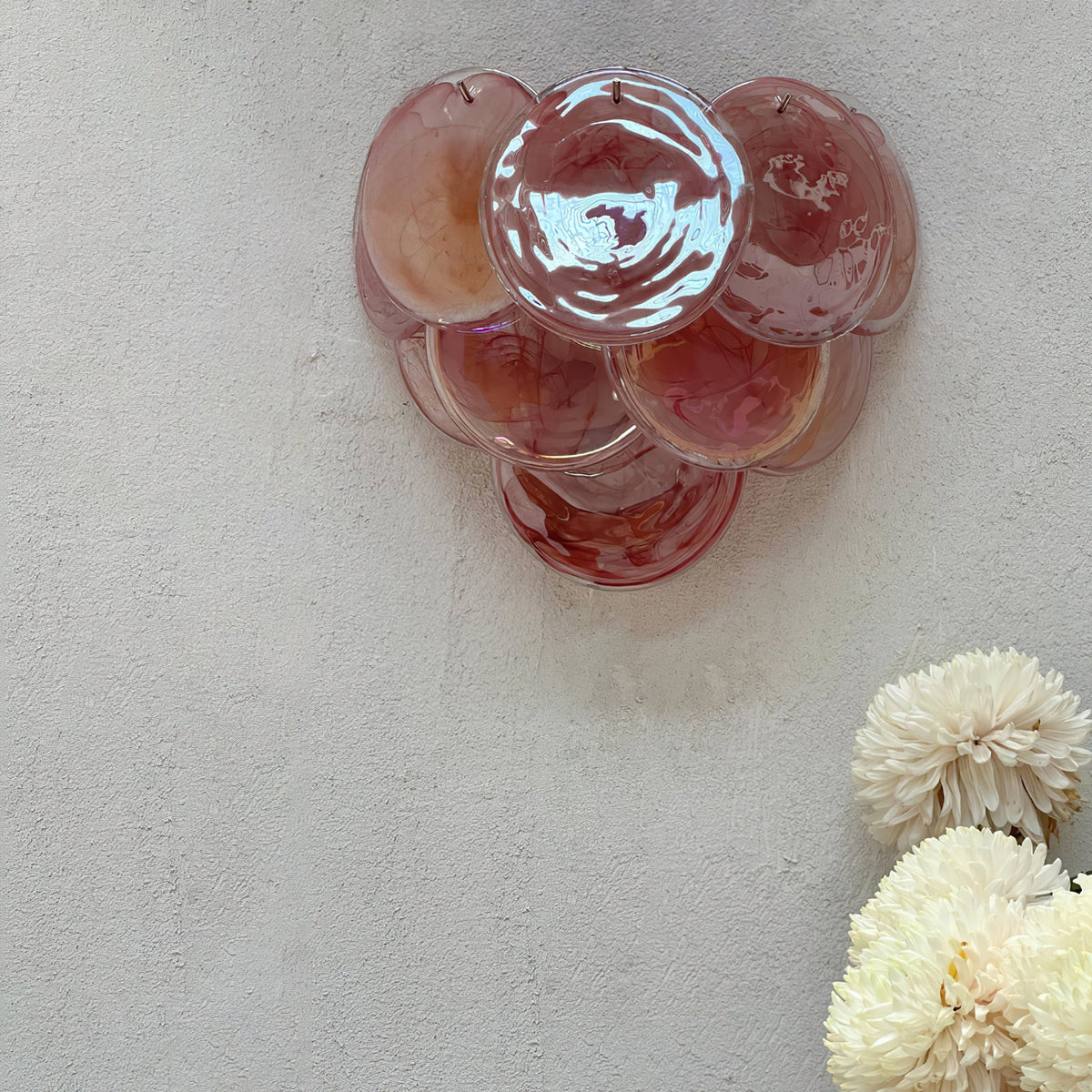 Tiered Murano Glass  Wall Lamp