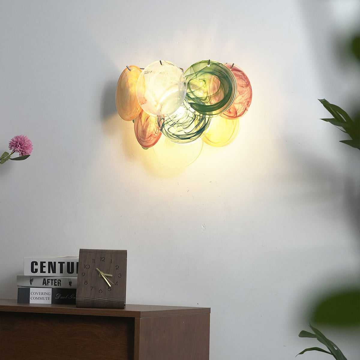 Tiered Murano Glass  Wall Lamp
