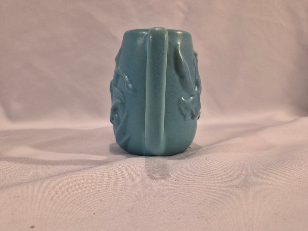 Van Briggle Vintage Art Pottery 8-Piece Set | Ming Blue Peacock, Heart Pitcher & Floral Vase