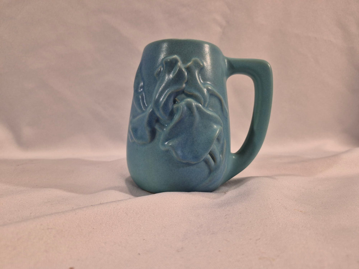 Van Briggle Vintage Art Pottery 8-Piece Set | Ming Blue Peacock, Heart Pitcher & Floral Vase