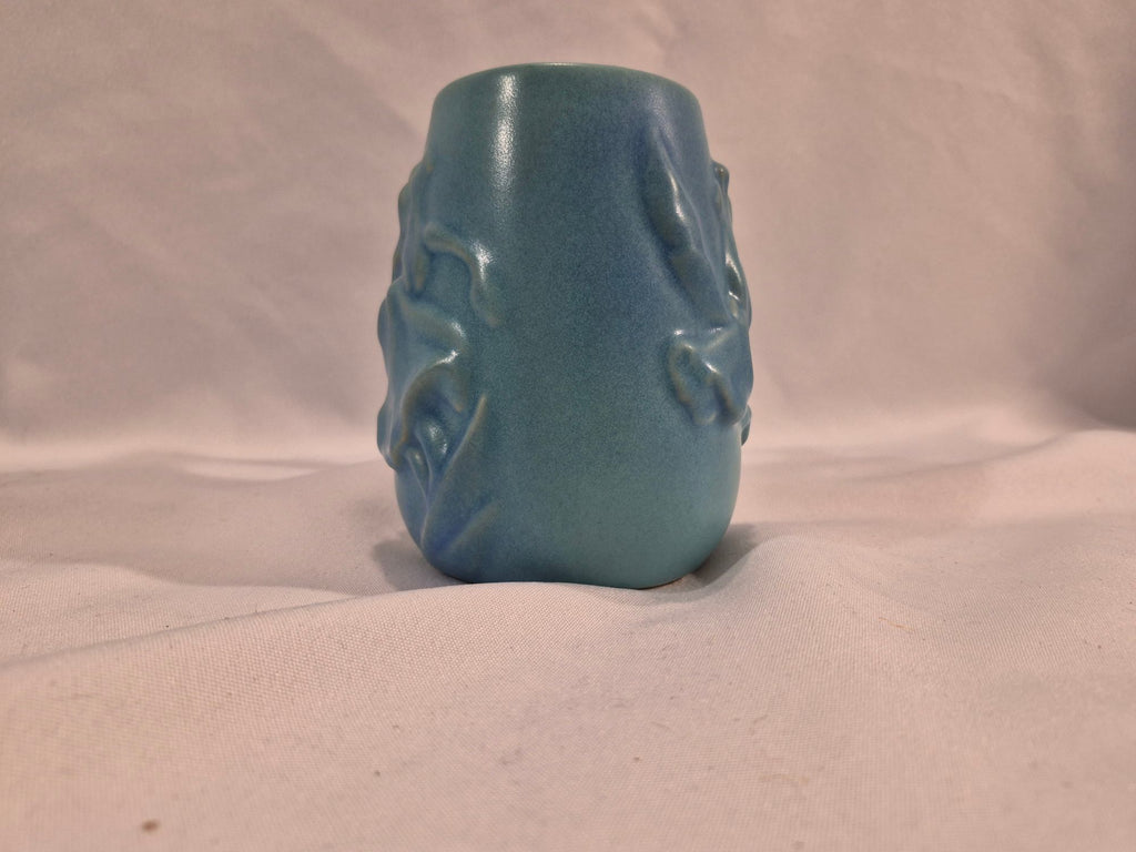 Van Briggle Vintage Art Pottery 8-Piece Set | Ming Blue Peacock, Heart Pitcher & Floral Vase