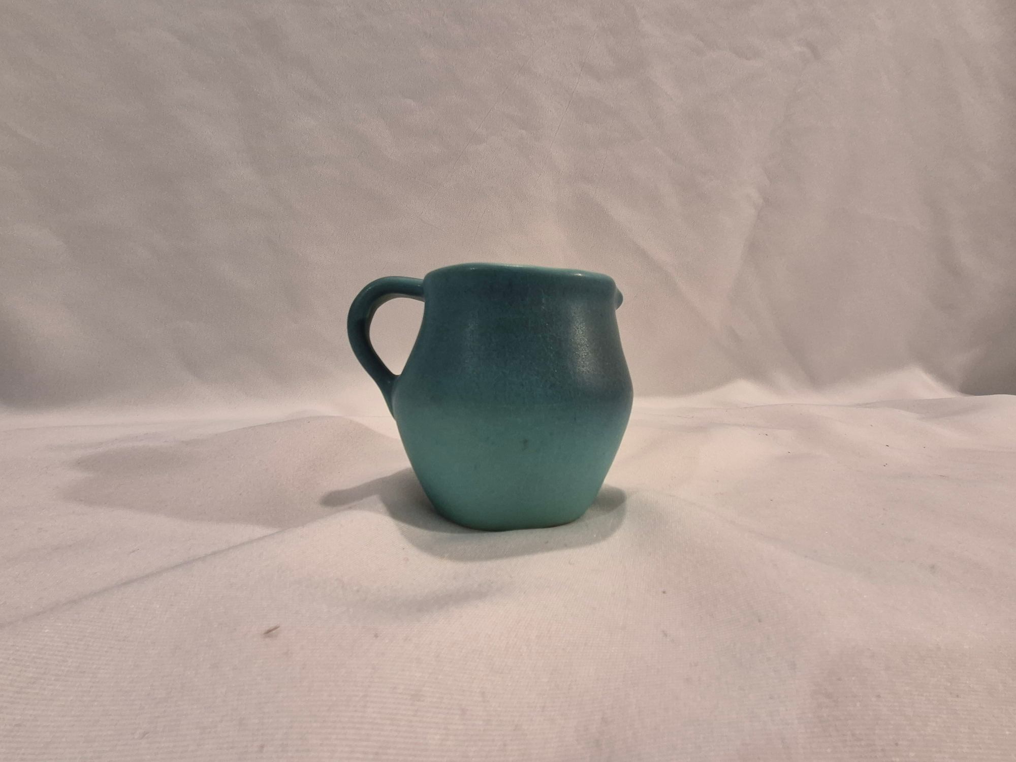 Van Briggle Vintage Art Pottery 8-Piece Set | Ming Blue Peacock, Heart Pitcher & Floral Vase