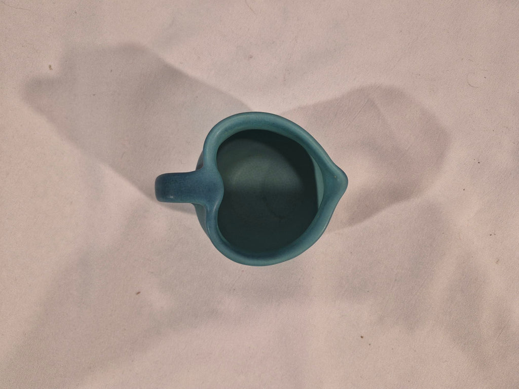 Van Briggle Vintage Art Pottery 8-Piece Set | Ming Blue Peacock, Heart Pitcher & Floral Vase