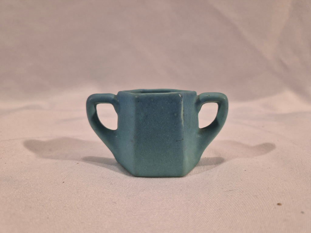 Van Briggle Vintage Art Pottery 8-Piece Set | Ming Blue Peacock, Heart Pitcher & Floral Vase