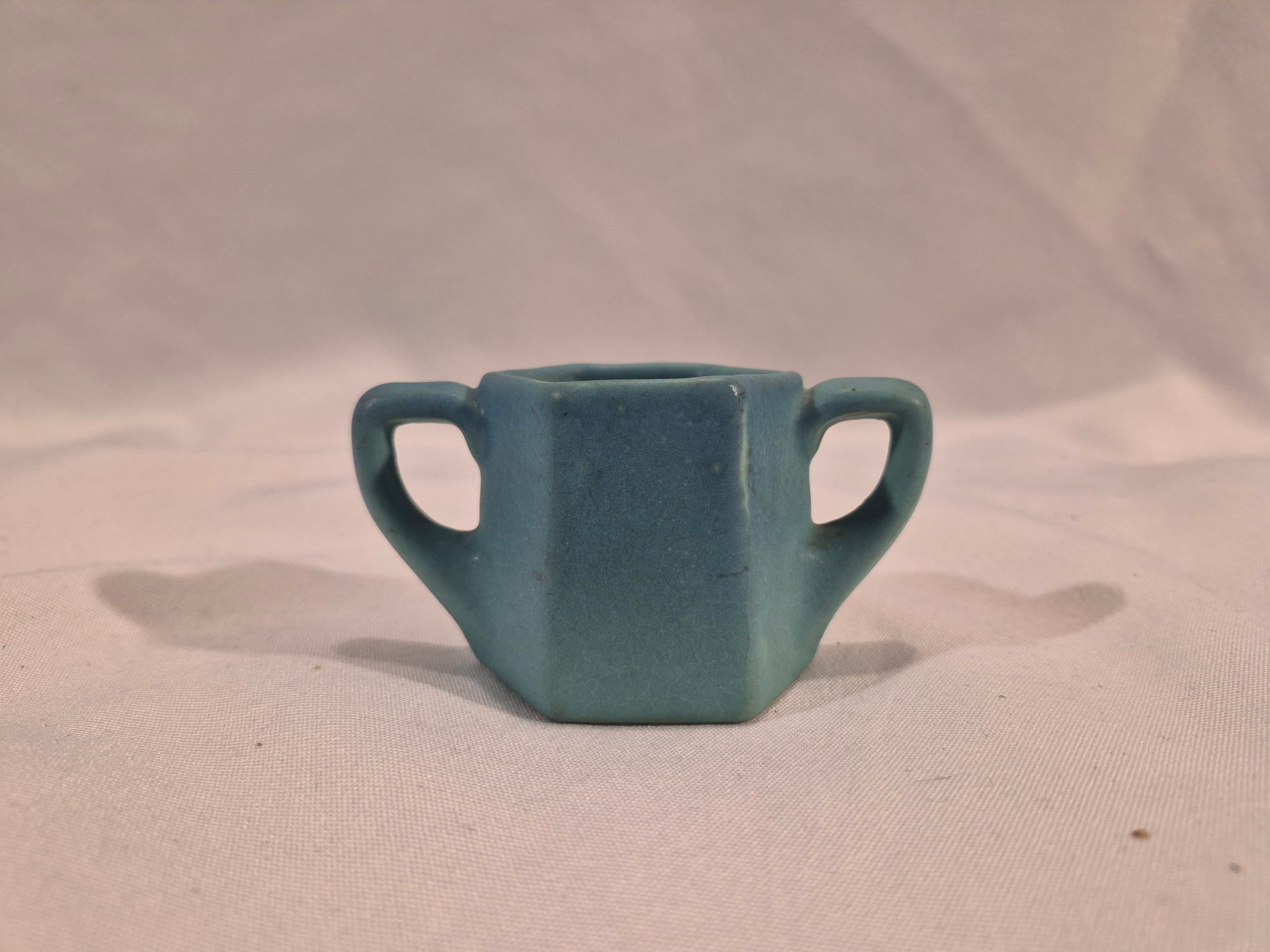 Van Briggle Vintage Art Pottery 8-Piece Set | Ming Blue Peacock, Heart Pitcher & Floral Vase