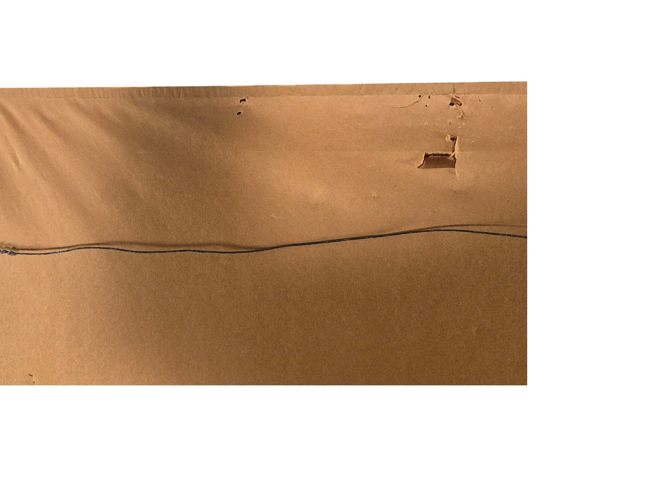 Curated Vintage Design framed wall art backing with protective brown paper dust cover and pre-installed hanging wire.
