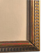 Curated Vintage Design James Godwin Scott watercolor painting detail featuring an ornate gold frame with red undertones