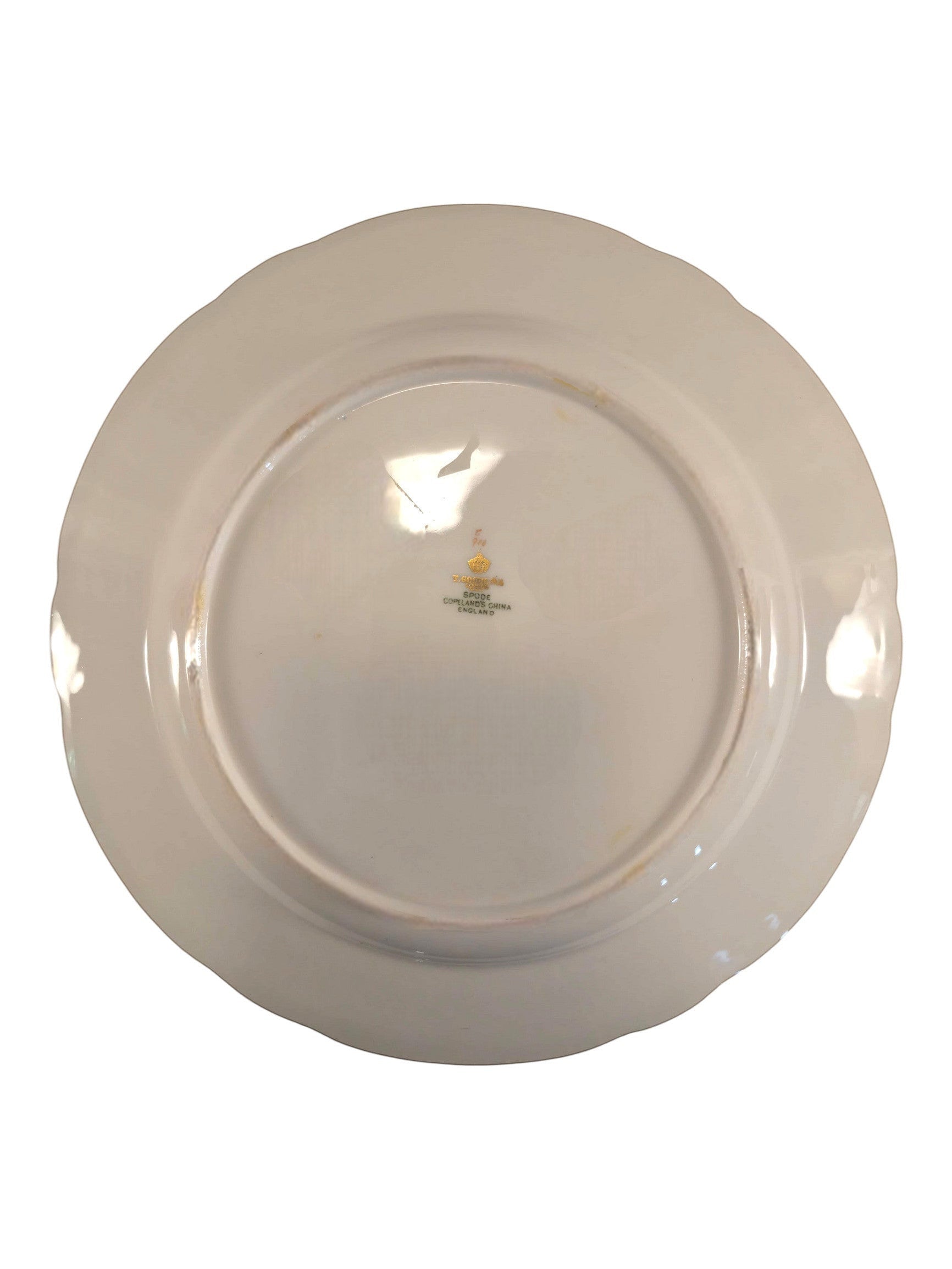 Curated Vintage Design ornate porcelain plate with floral accents and turquoise blue border with gold filigree