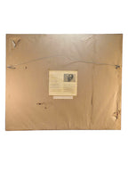 Curated Vintage Design back of James Godwin Scott watercolor painting with artist biography and provenance label