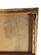 Curated Vintage Design stretched canvas with heavy-duty textured weave on a wooden frame, showing rustic back detail.