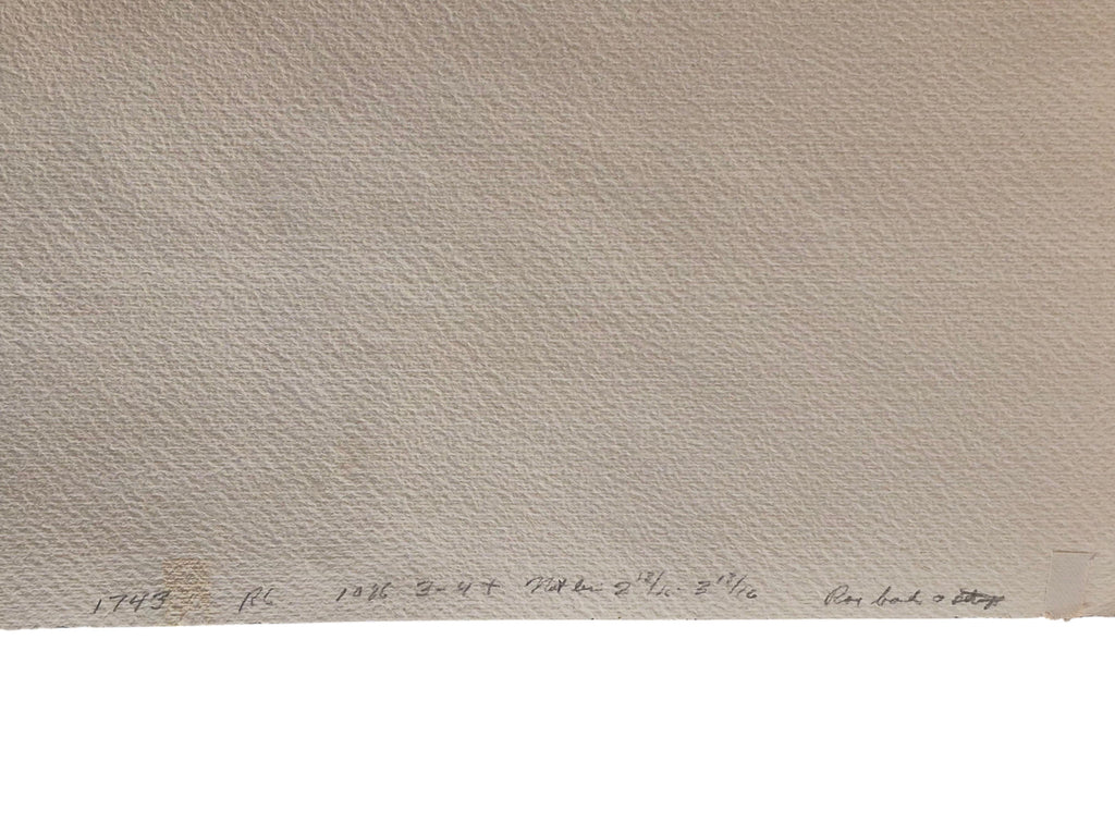 Curated Vintage Design original watercolor painting by James Godwin Scott showing archival paper texture and markings