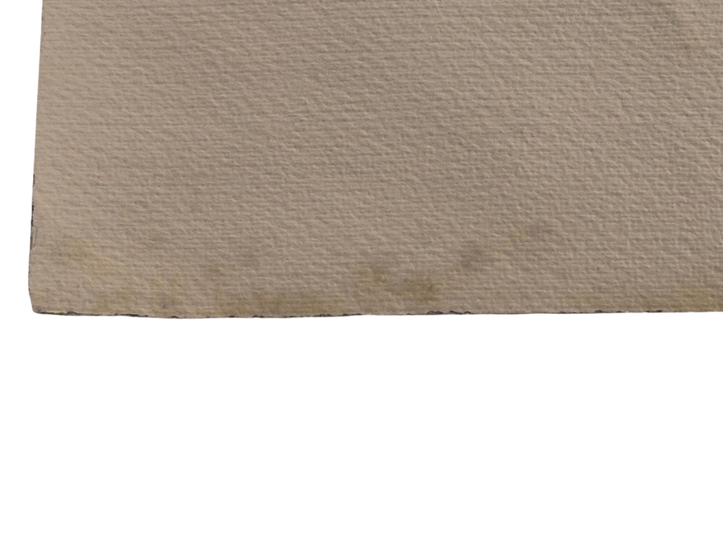Curated Vintage Design original watercolor painting on textured archival paper showing vintage patina on the reverse
