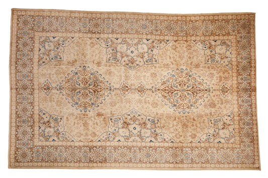 7x11 Vintage Distressed Tabriz Carpet