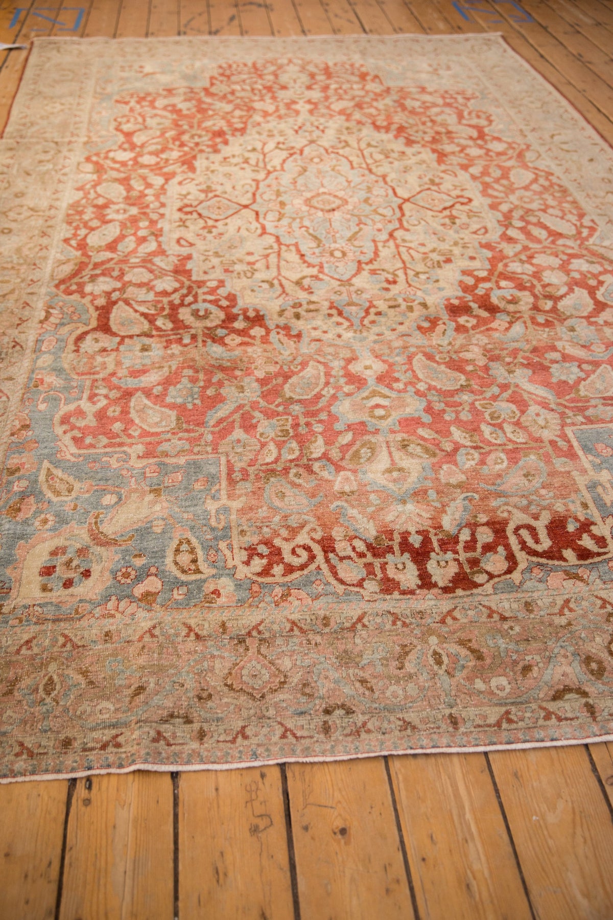 6.5x10.5 Vintage Distressed Tabriz Carpet