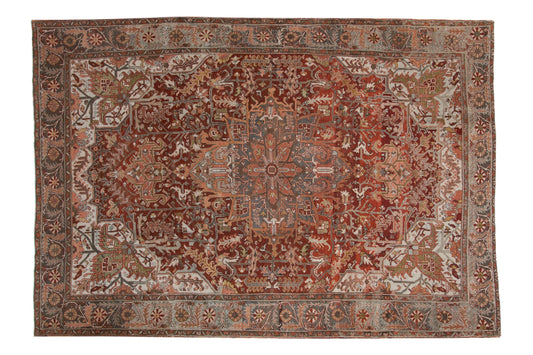 8x11.5 Vintage Distressed Ahar Carpet