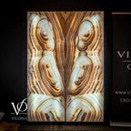 Exotic Sahara Onyx Wall Panels - 63" Tall, 21.75" Wide Per Panel - (Large #1)
