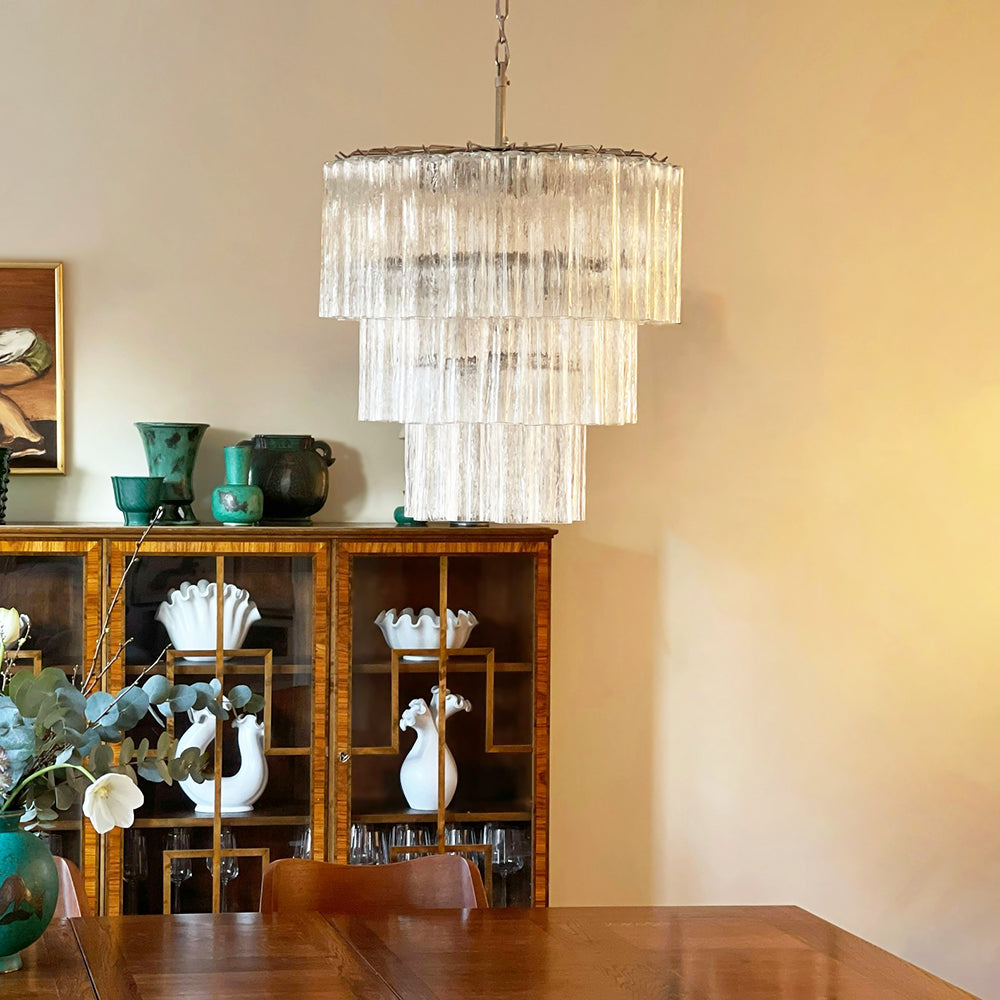 Fantastic Murano Tubes Glass Tube Chandelier
