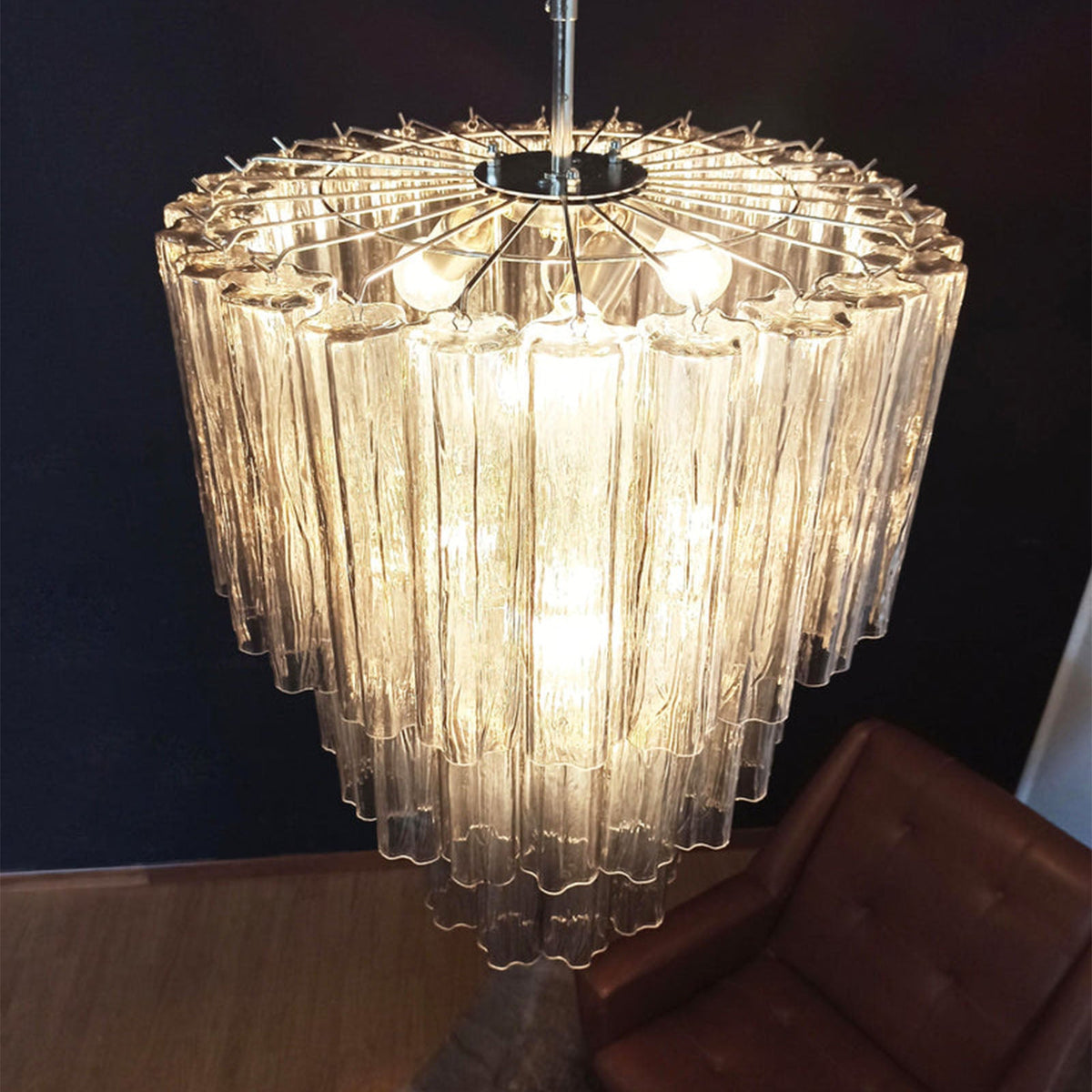 Fantastic Murano Tubes Glass Tube Chandelier