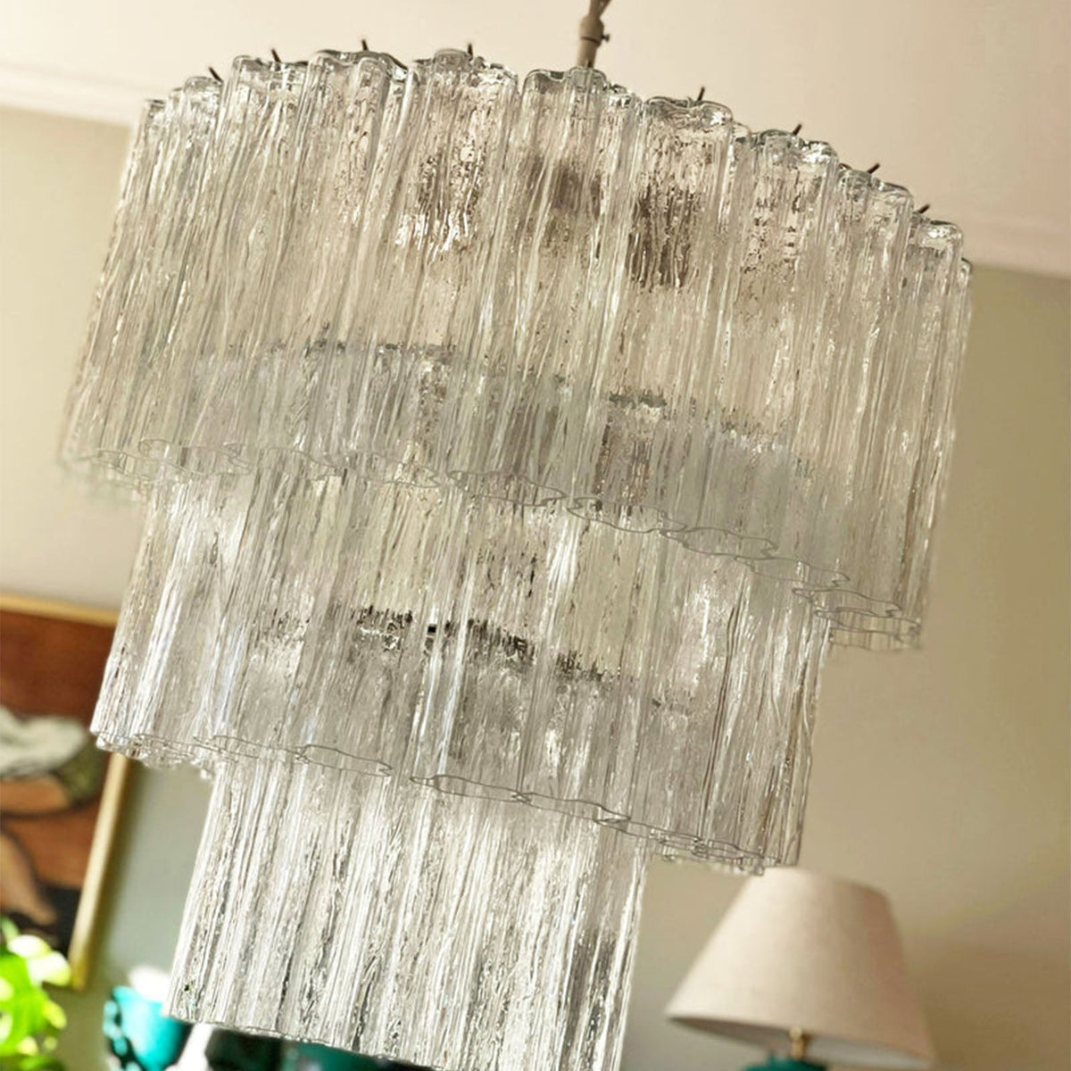 Fantastic Murano Tubes Glass Tube Chandelier