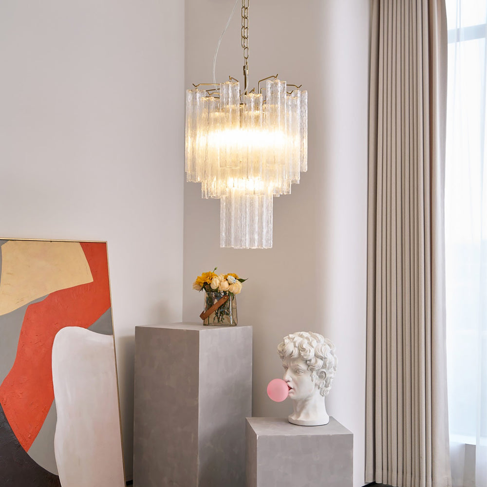 Murano Glass Tube Chandelier