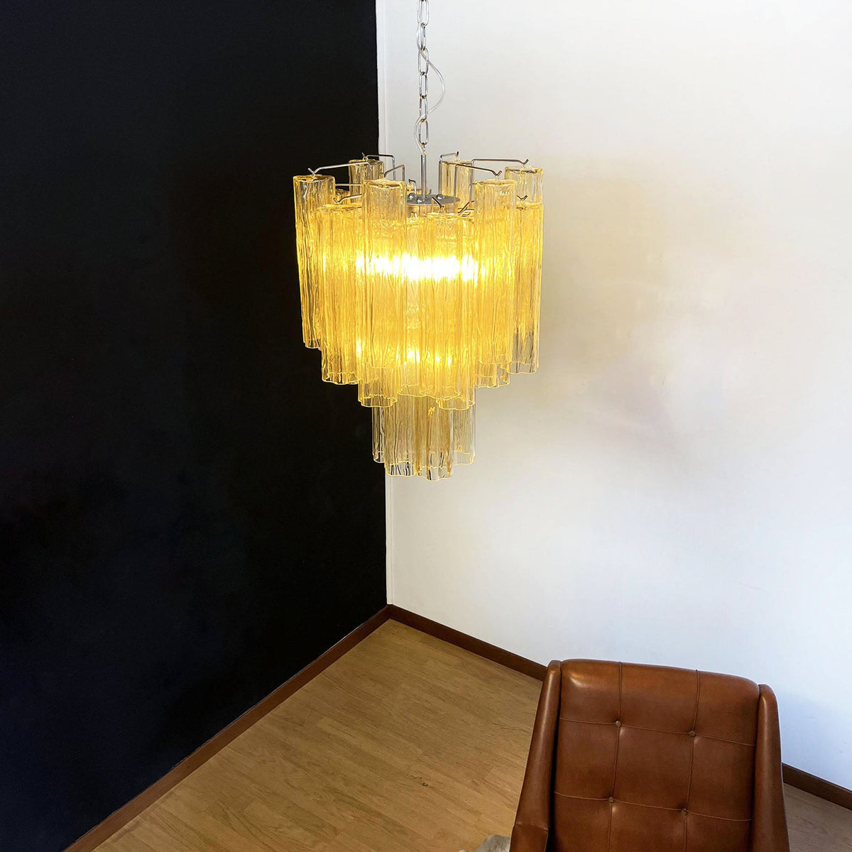 Murano Glass Tube Chandelier