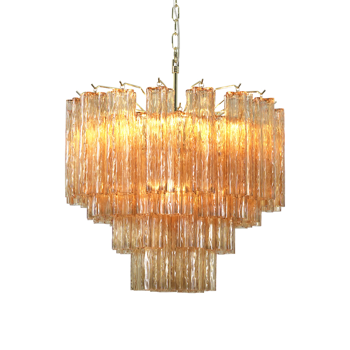 Murano Star Shaped Tube Glass Chandelier