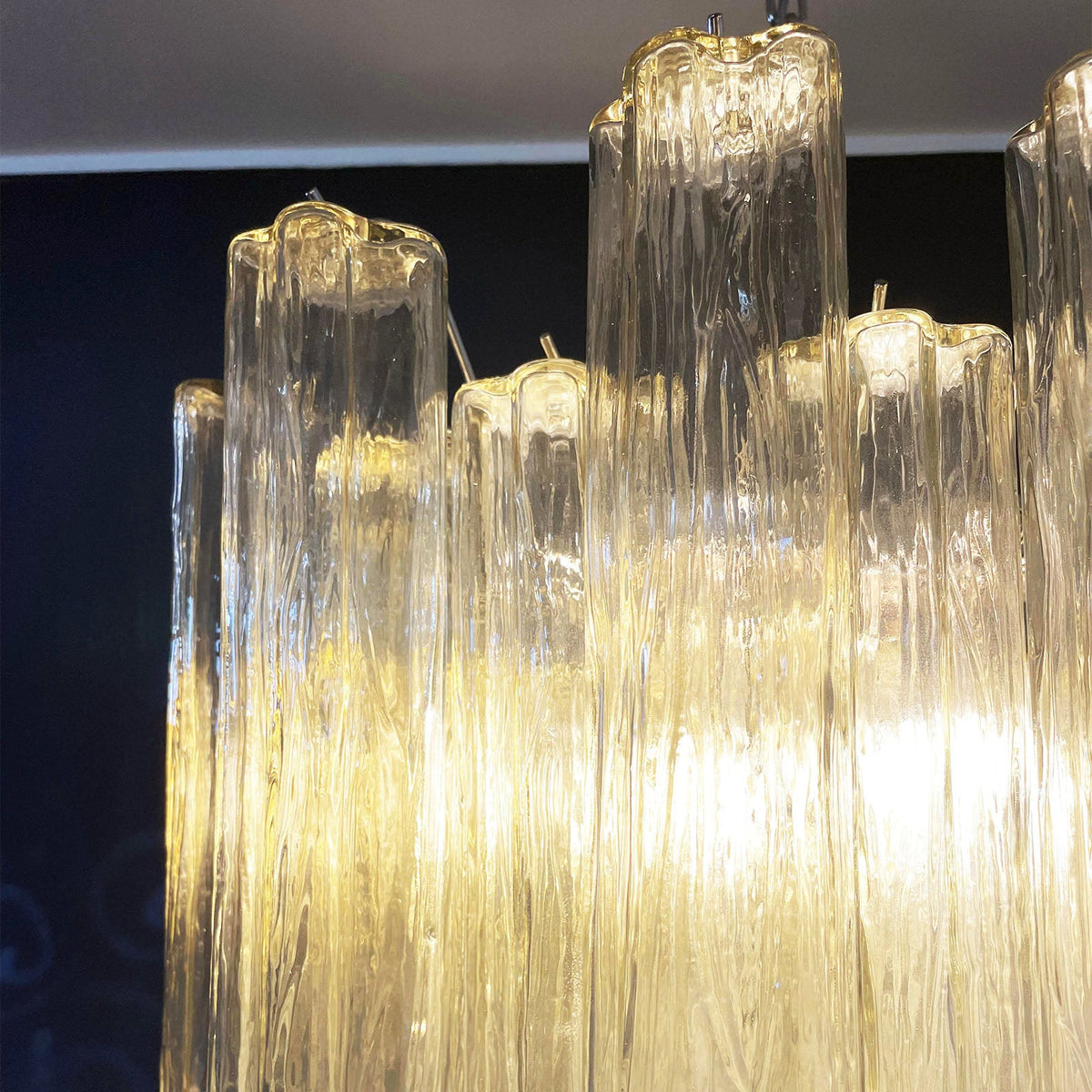 Murano Star Shaped Tube Glass Chandelier