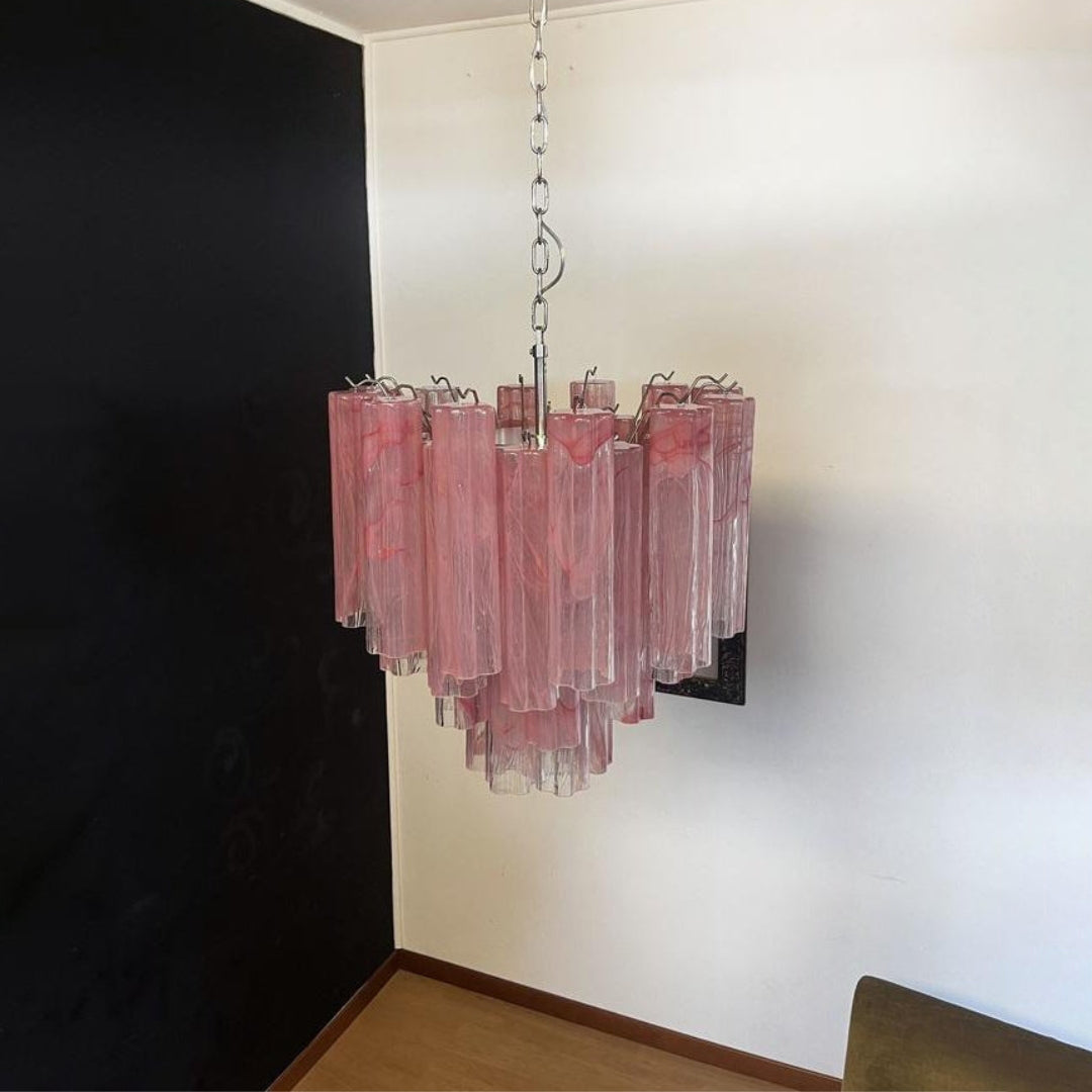 Murano Star Shaped Tube Glass Chandelier