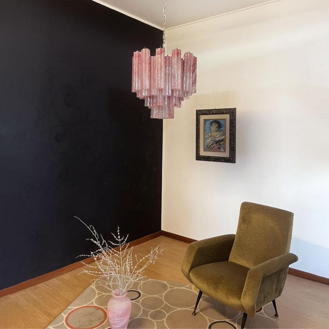 Murano Star Shaped Tube Glass Chandelier