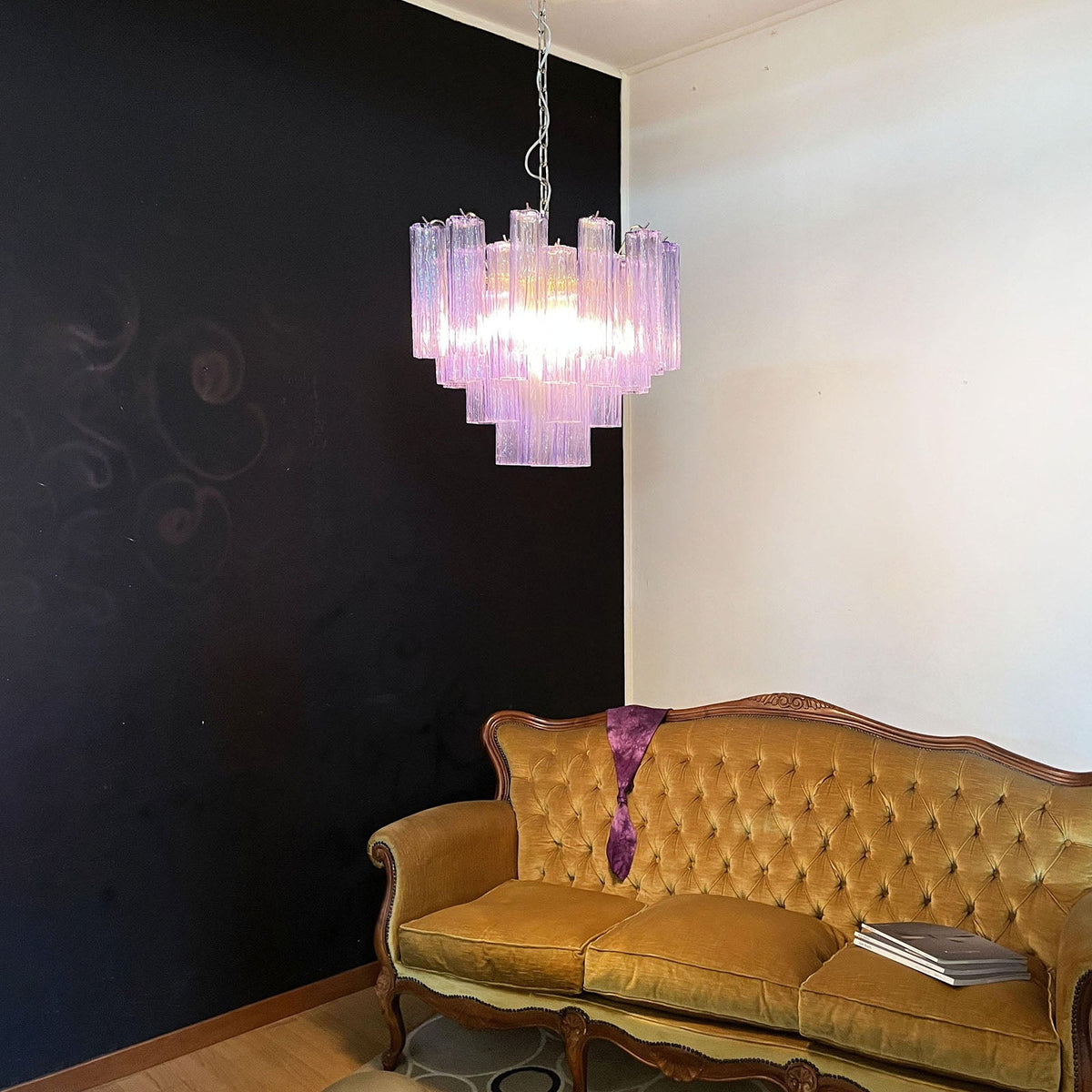 Murano Star Shaped Tube Glass Chandelier