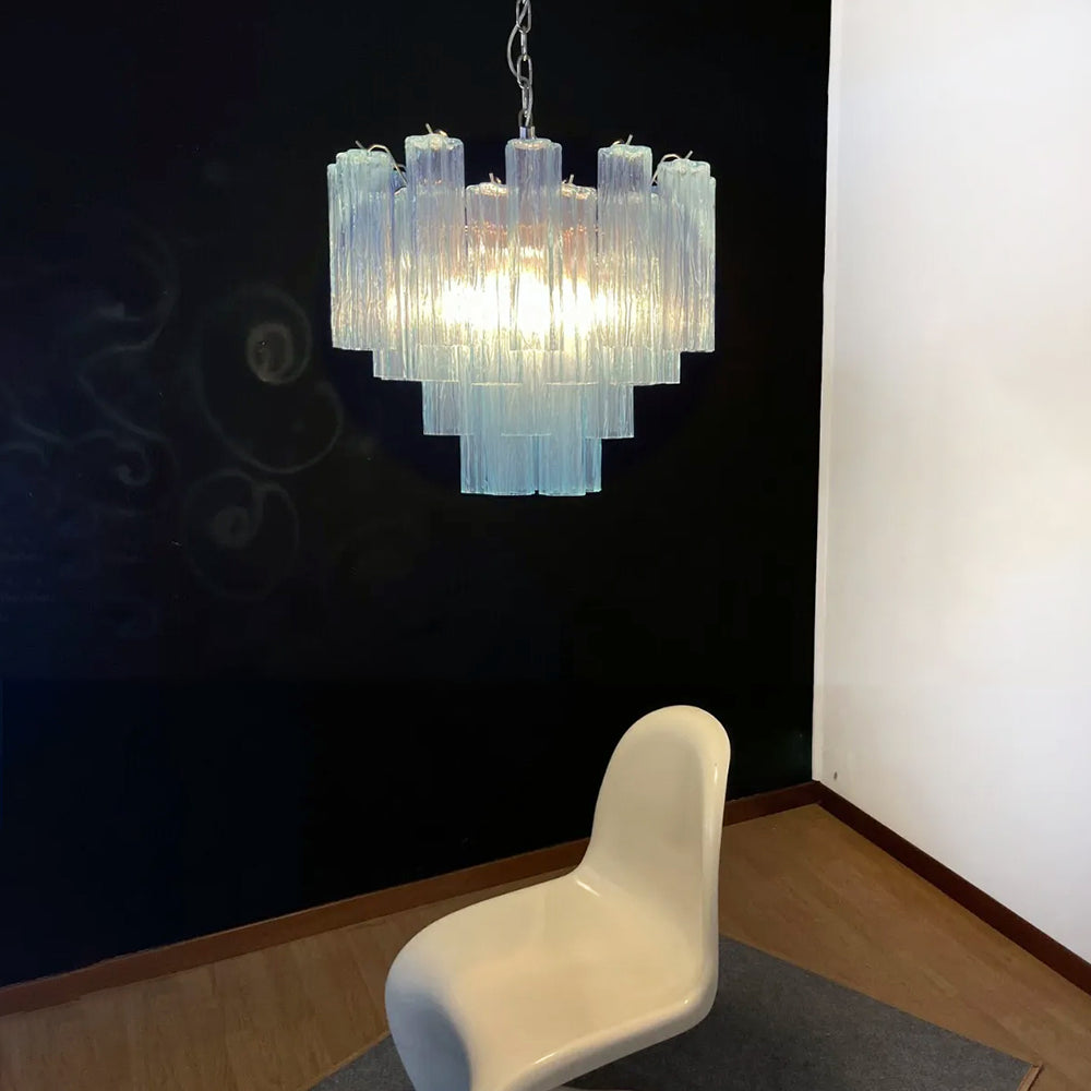 Murano Star Shaped Tube Glass Chandelier