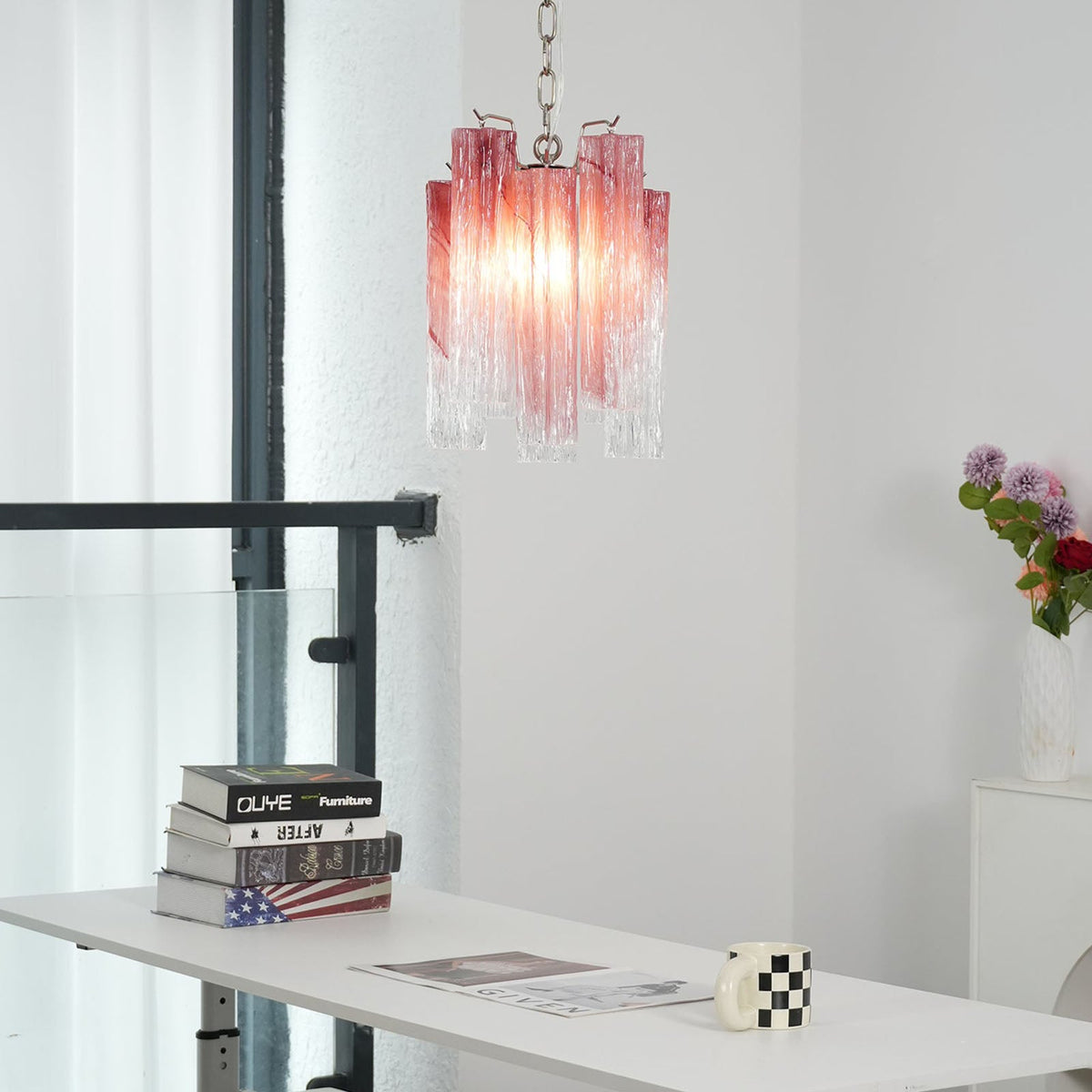 Murano Tubes Glass Chandelier