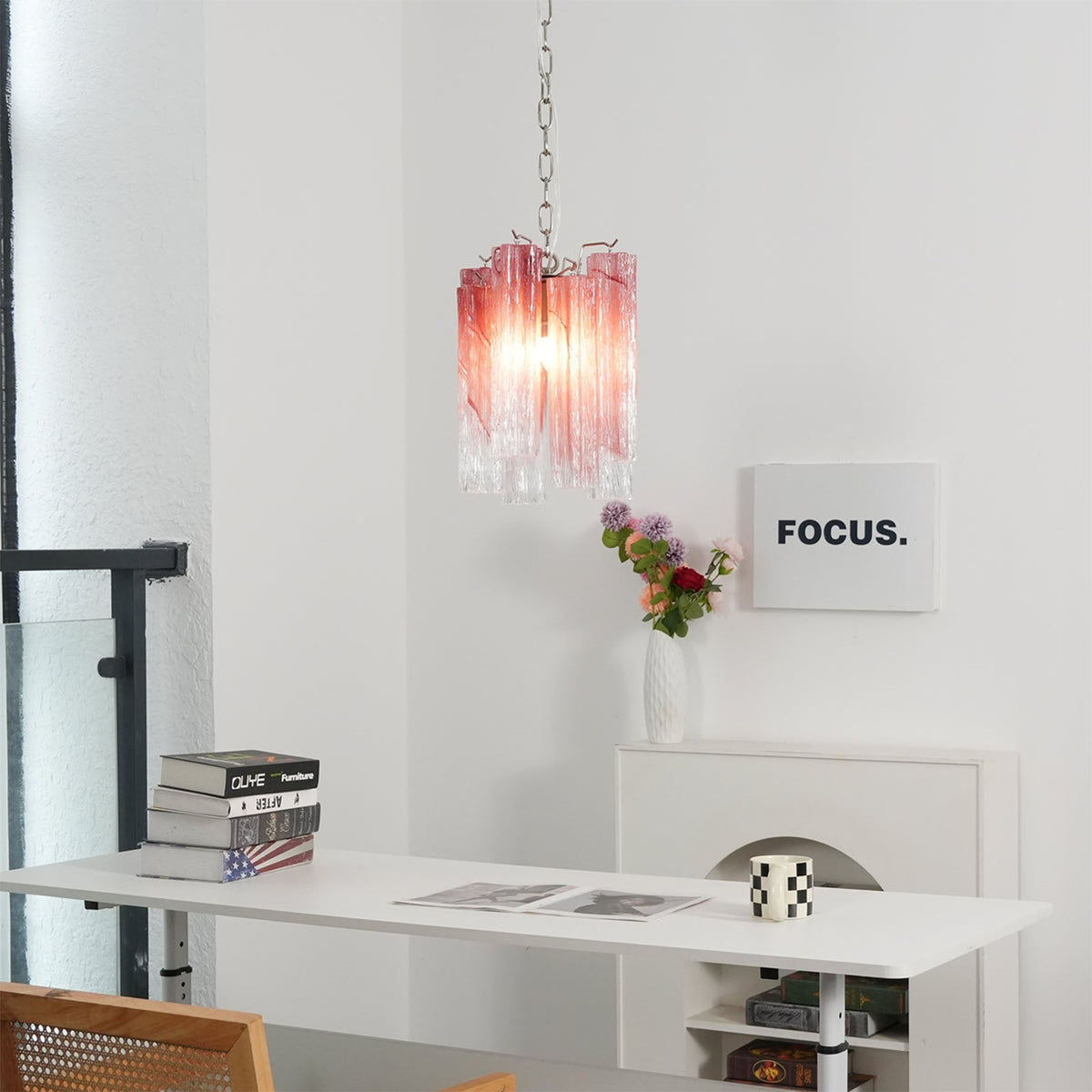 Murano Tubes Glass Chandelier