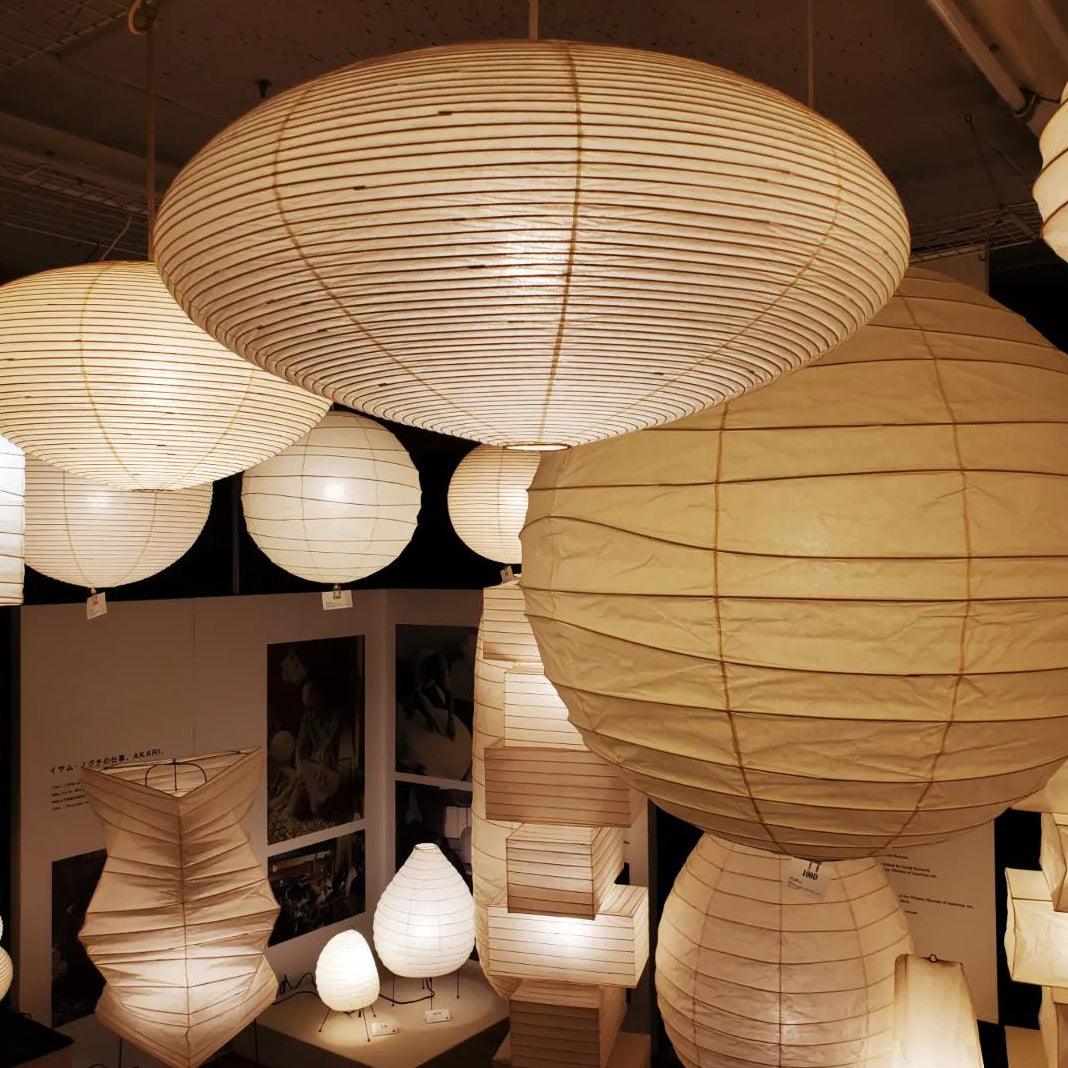 Washi Paper Oval Pendant Light