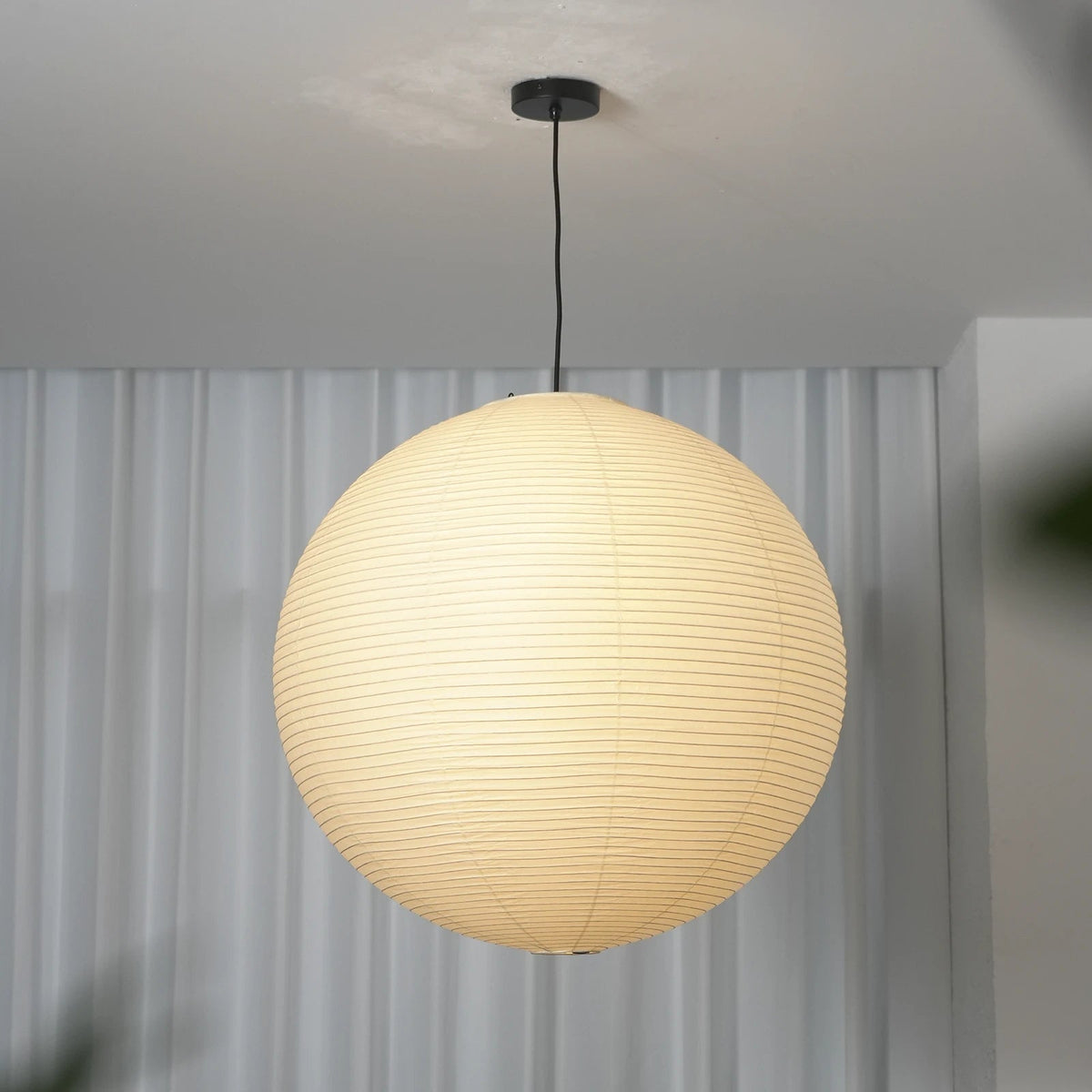 Washi Paper Spherical Pendant Light