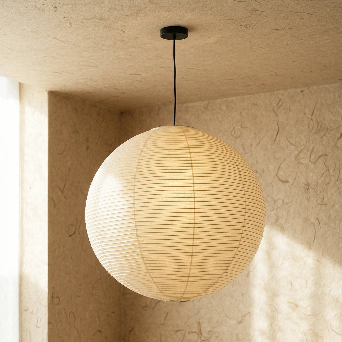 Washi Paper Spherical Pendant Light