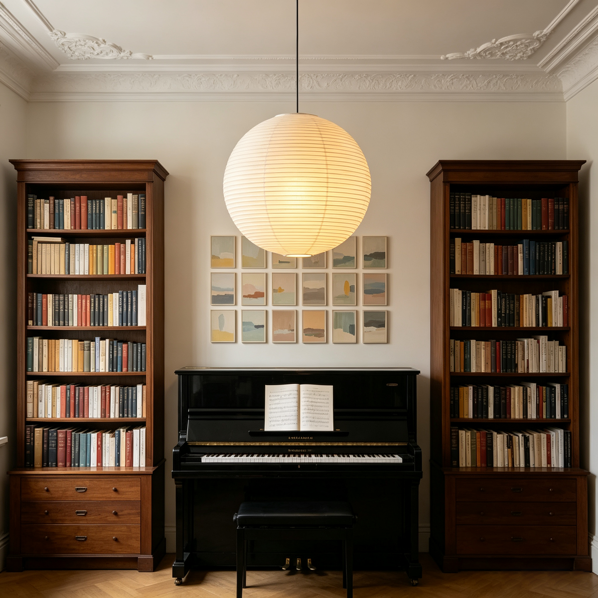 Washi Paper Spherical Pendant Light