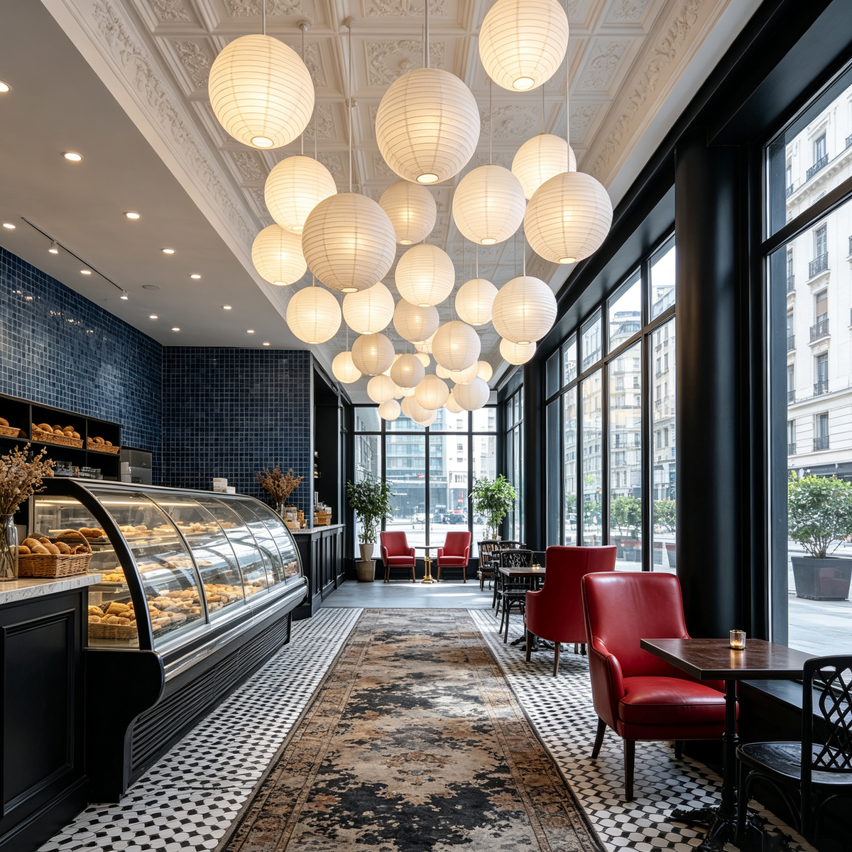Washi Paper Spherical Pendant Light