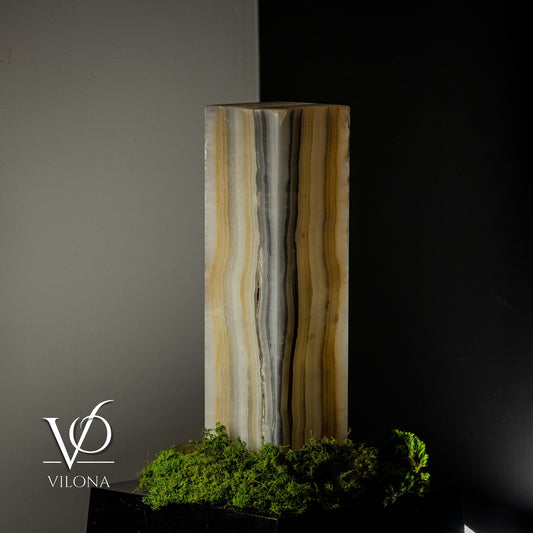 White Ice Onyx Lamp (Exotic Druzy Table Lamp #11)
