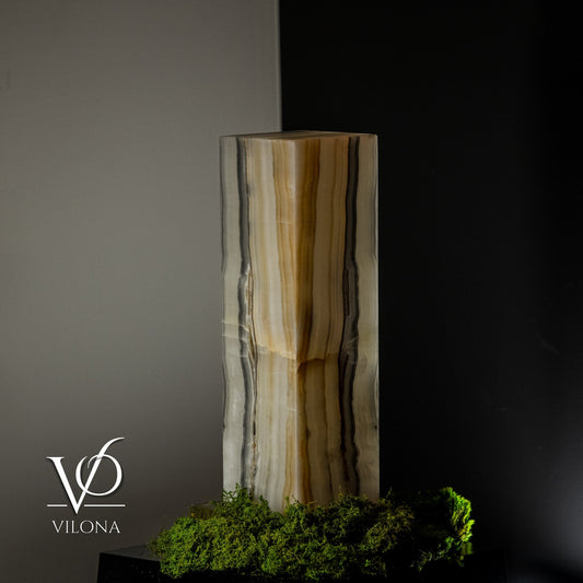 White Ice Onyx Lamp (Exotic Druzy Table Lamp #9)