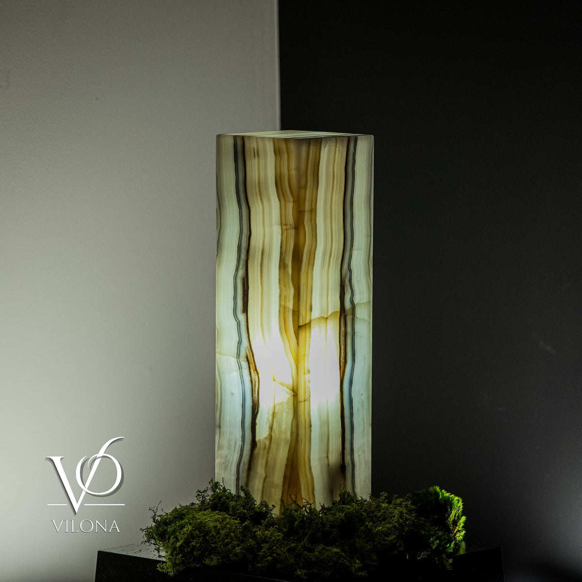 White Ice Onyx Lamp (Exotic Druzy Table Lamp #9)